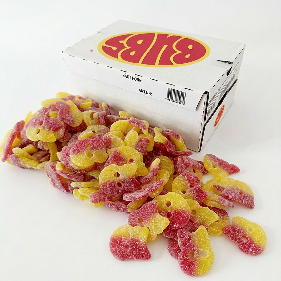 Bubs Lemon/Raspberry Skulls 3,2kg/7 LB Swedish Candy