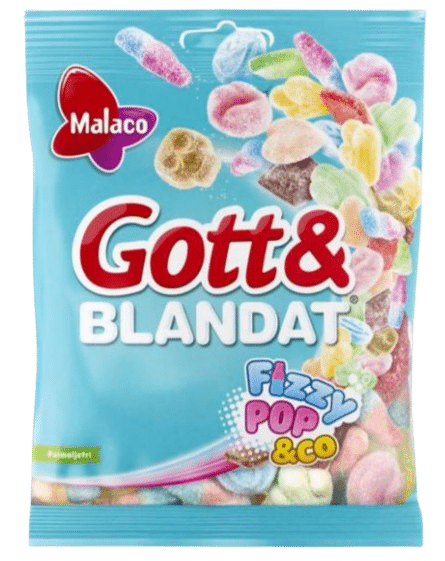 Malaco Gott och Blandat Fizzypop 130g