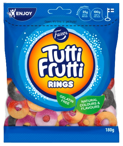 Fazer Tutti Frutti Rings 180g
