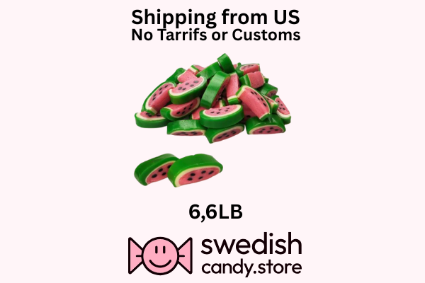 Watermelon Licorice Slices 6.6LB Swedish Candy
