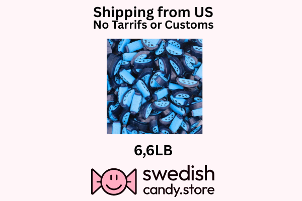 Blue Raspberry Licorice Slices 6.6LB Swedish Candy
