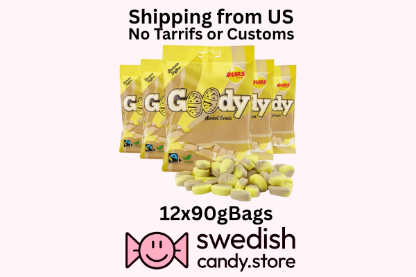 BUBS Goody Banana/Toffee 90gx12 Swedish Candy