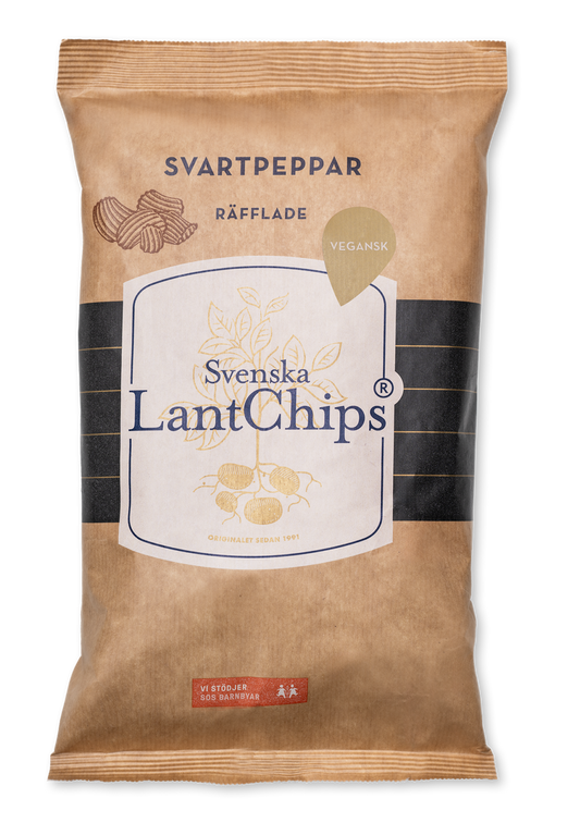 Swedish Country Style Chips Black Pepper 200g