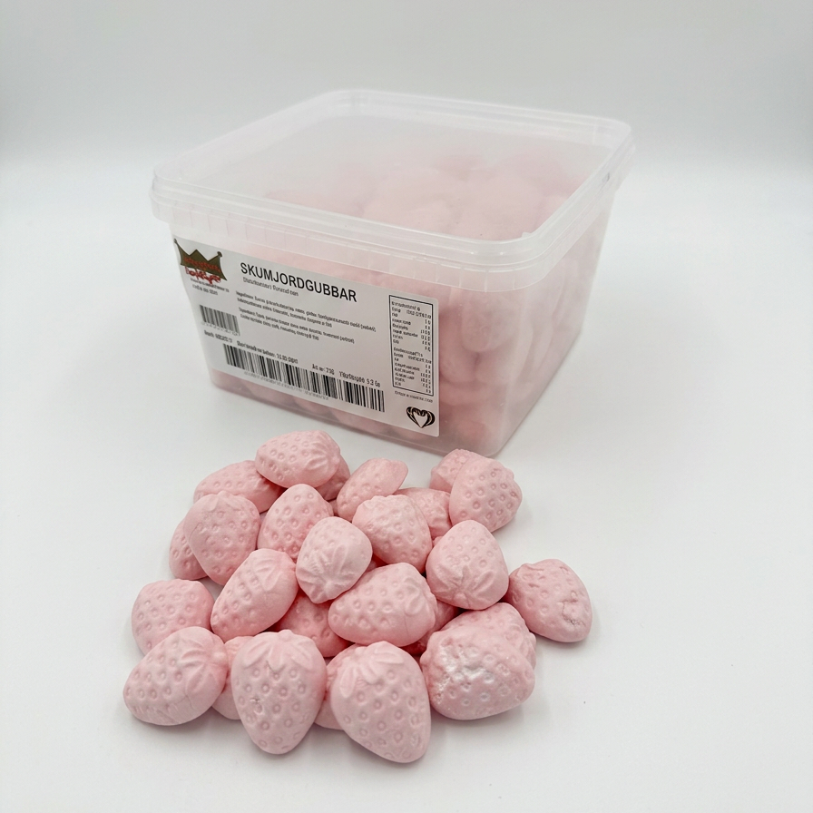 Franssons Foam Strawberries/Skumjordgubbar 2.65LB Swedish Candy