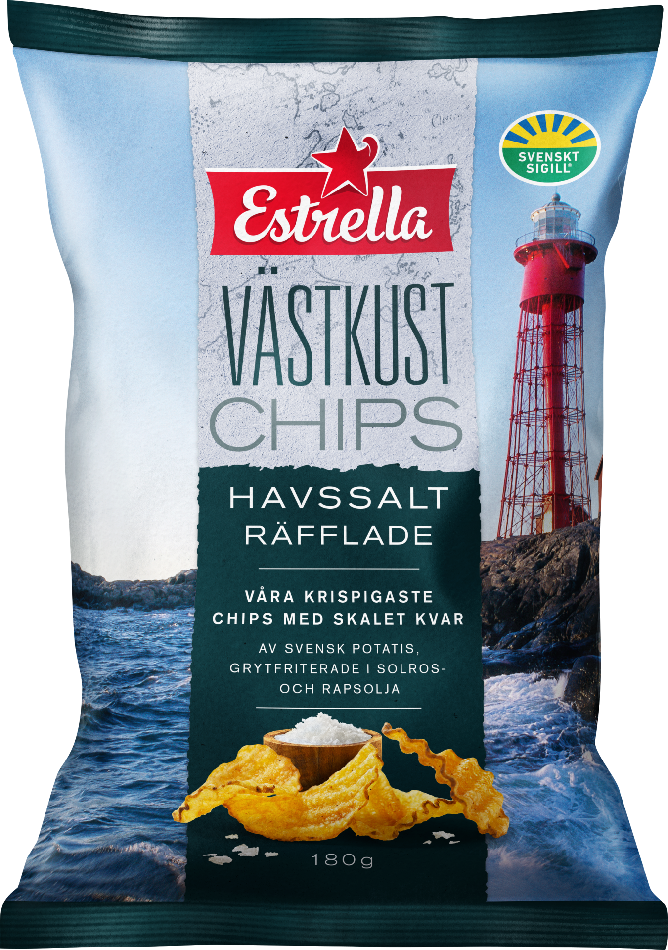 Estrella West Coast Chips Sea Salt180g