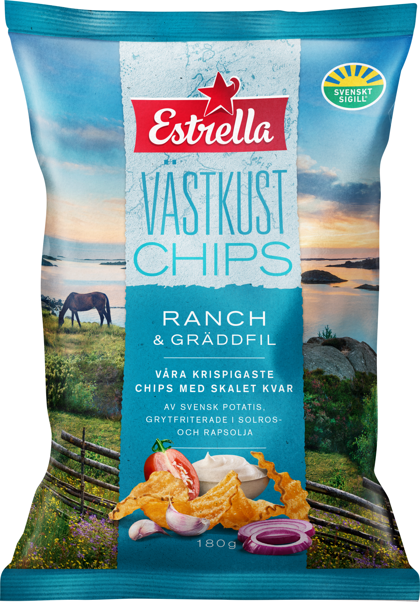 Estrella West Coast Chips Sourcream & Ranch 180g