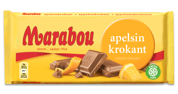 Marabou Orange Crisp 200g